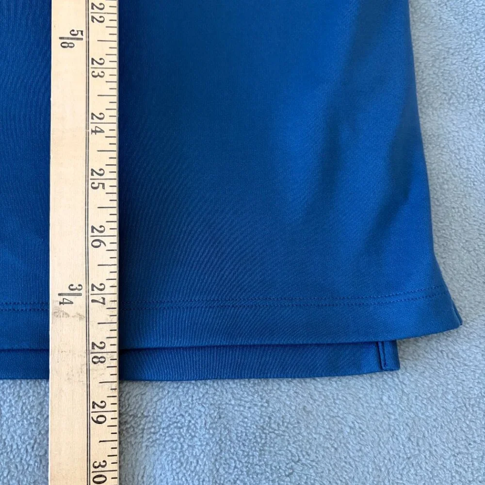 Adidas Golf Polo Mens M Blue Dry Fit UPF 30 Short Sleeve Collar Shirt